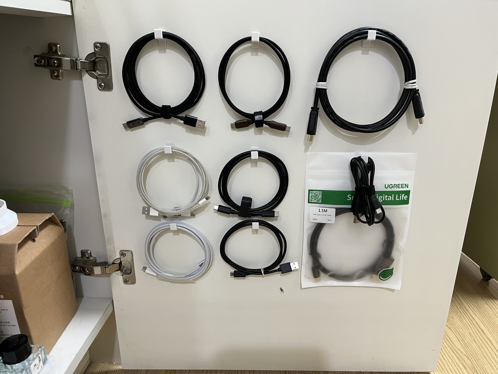 Completed cable storage